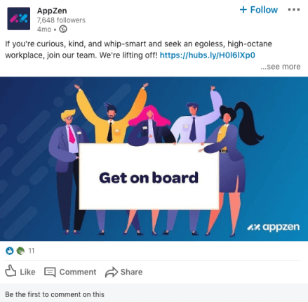 AppZen LinkedIn post