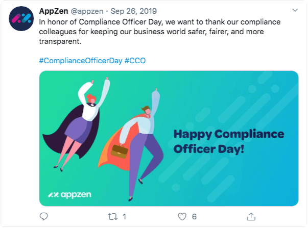 AppZen Twitter post