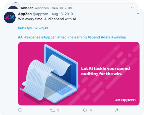 AppZen Twitter post