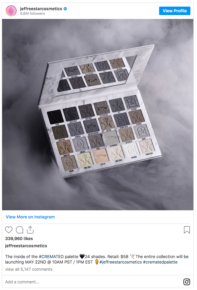 Eye-shadow Palette- Cremated