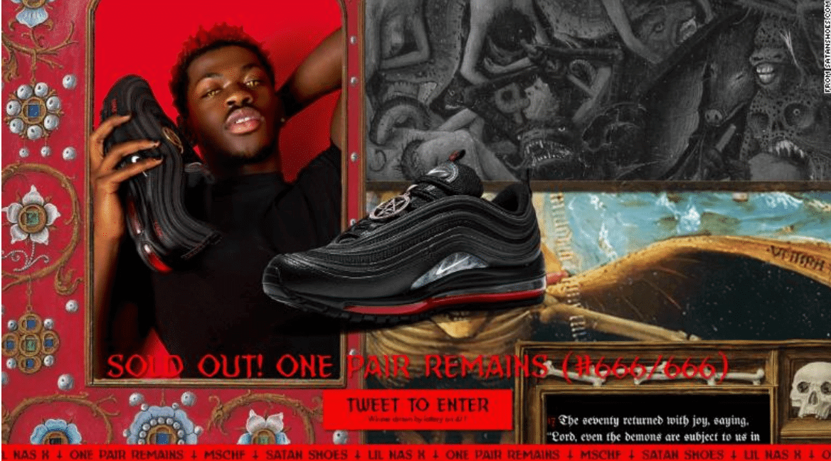 Lil Nas X with the Satan Shoes